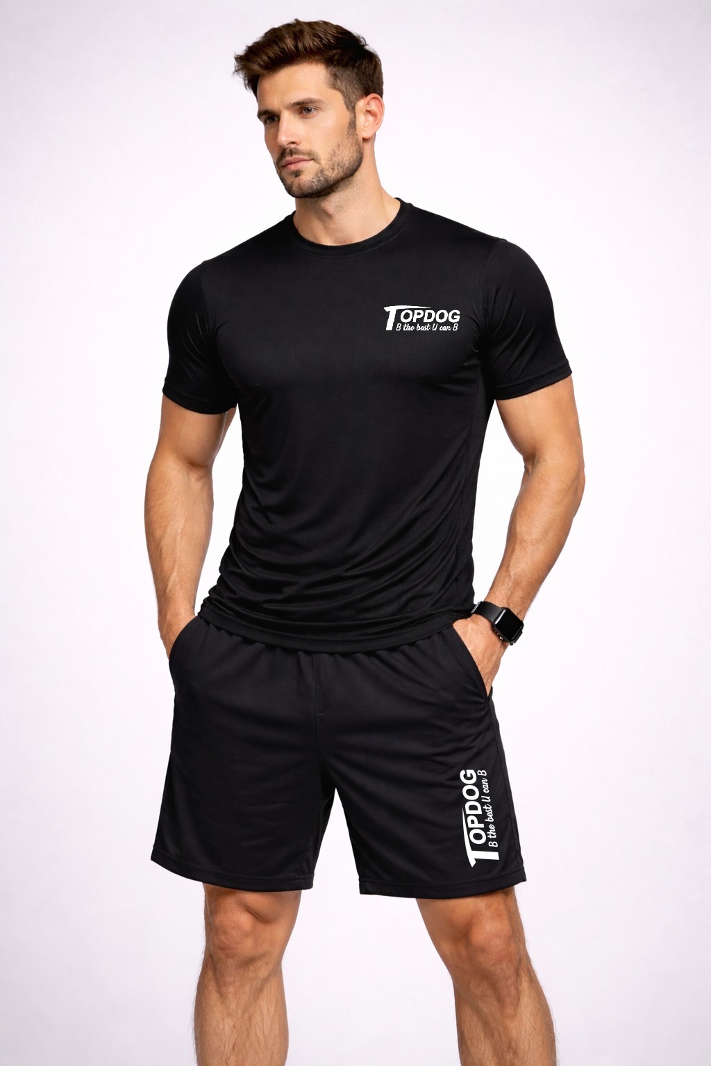 Top Dog Black Reflective Shorts