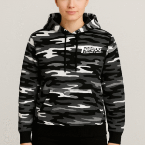 Camouflage Puff Print Hoodie