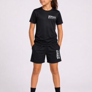 Kids Black Reflective Shorts
